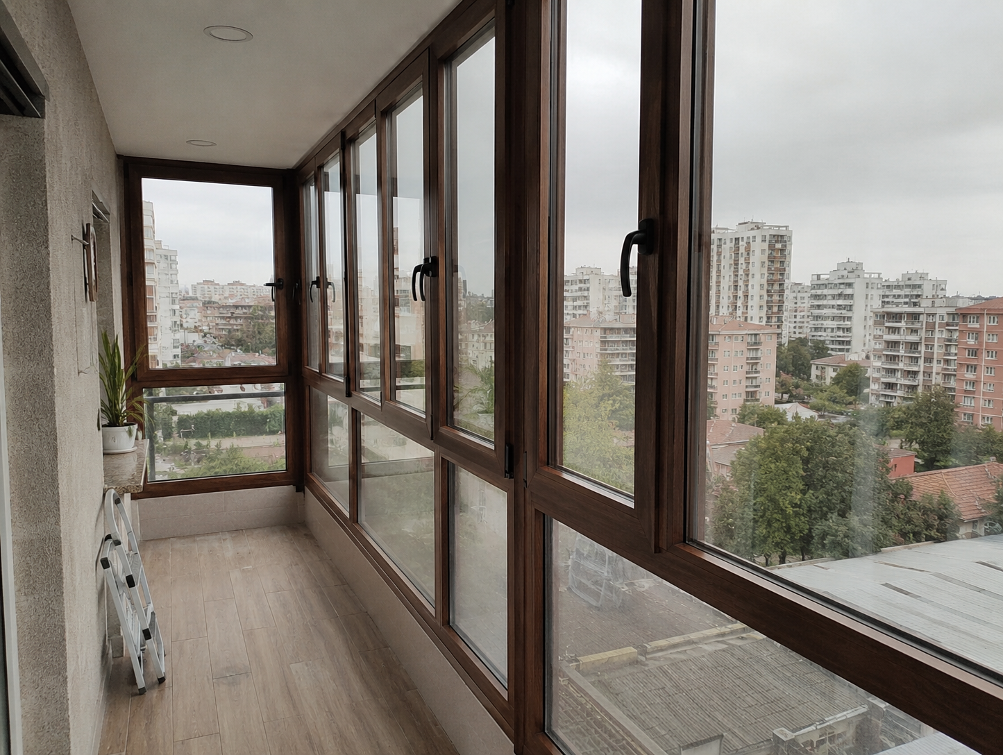 Cierre de terraza con perfiles de pvc